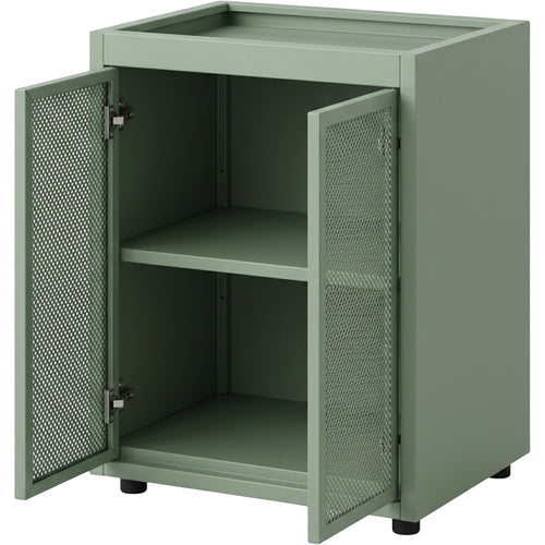 Rasy Steel Two-Door Nightstand 40 x 35 x 60 cm Sage - Product view