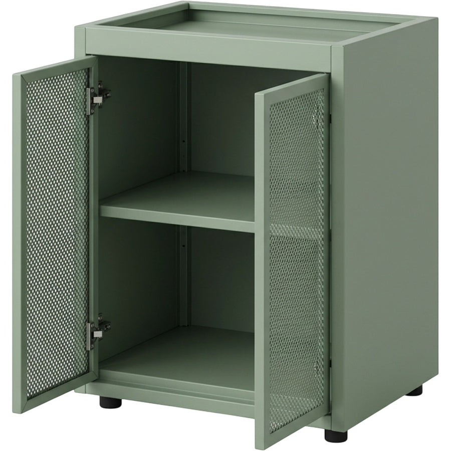 Rasy Steel Two-Door Nightstand 40 x 35 x 60 cm Sage